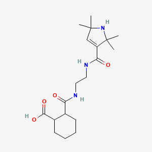 Cyclohexanecarboxylic acid, 2-(((2-(((2,5-dihydro-2,2,5,5-tetramethyl-1H-pyrrol-3-yl)carbonyl)amino)ethyl)amino)carbonyl)-