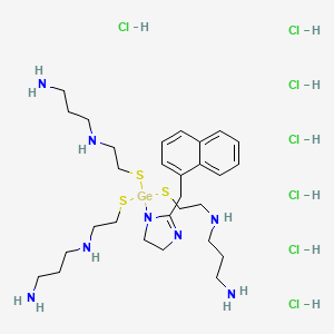 7,9-Dithia-4,12-diaza-8-germapentadecane-1,15-diamine, 8-((2-((3-aminopropyl)amino)ethyl)thio)-8-(4,5-dihydro-2-(1-naphthalenylmethyl)-14-imidazol-1-yl)-, heptahydrochloride