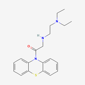 molecular formula C20H25N3OS B12739809 Phenothiazine, 10-(N-(2-(diethylamino)ethyl)glycyl)- CAS No. 97572-00-4