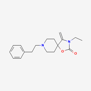 1-Oxa-3,8-diazaspiro(4.5)decan-2-one, 3-ethyl-4-methylene-8-(2-phenylethyl)-