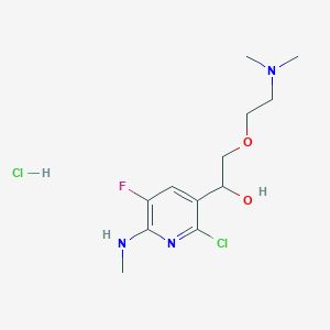 B127400 3-Pyridinemethanol, 2-chloro-alpha-((2-(dimethylamino)ethoxy)methyl)-5-fluoro-6-(methylamino)-, monohydrochloride CAS No. 142934-88-1