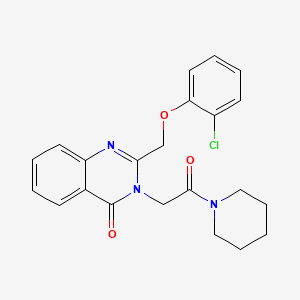 Piperidine, 1-((2-((2-chlorophenoxy)methyl)-4-oxo-3(4H)-quinazolinyl)acetyl)-