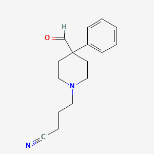 1-Piperidinebutyronitrile, 4-formyl-4-phenyl-