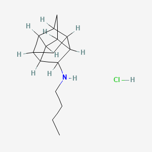 B12740659 8-(Butylamino)pentacyclo(5.4.0.0(sup 2,6).0(sup 3,10).0(sup 5,9))undecane hydrochloride CAS No. 136375-83-2