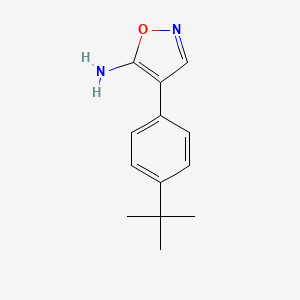 molecular formula C13H16N2O B1274069 4-(4-叔丁基苯基)-1,2-恶唑-5-胺 CAS No. 838875-87-9