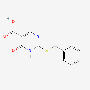 molecular formula C12H10N2O3S B1274077 2-(苄硫基)-4-羟基-5-嘧啶羧酸 CAS No. 93185-33-2