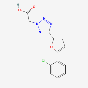 2H-Tetrazole-2-acetic acid, 5-(5-(2-chlorophenyl)-2-furanyl)-