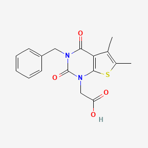 Thieno(2,3-d)pyrimidine-1(2H)-acetic acid, 3,4-dihydro-5,6-dimethyl-2,4-dioxo-3-(phenylmethyl)-