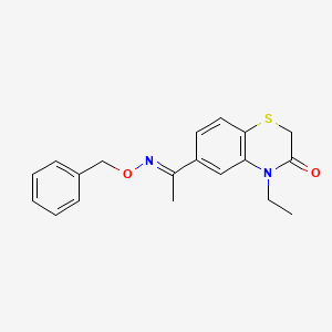 4-Ethyl-6-(1-((phenylmethoxy)imino)ethyl)-2H-1,4-benzothiazin-3(4H)-one