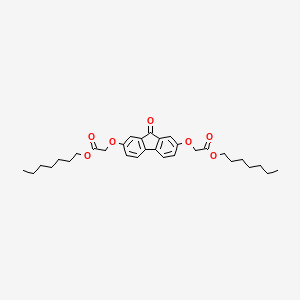 Acetic acid, 2,2'-((9-oxo-9H-fluorene-2,7-diyl)bis(oxy))bis-, diheptyl ester