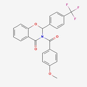 2,3-Dihydro-3-(4-methoxybenzoyl)-2-(4-(trifluoromethyl)phenyl)-4H-1,3-benzoxazin-4-one