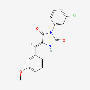 3-(3-Chlorophenyl)-5-((3-methoxyphenyl)methylene)-2,4-imidazolidinedione