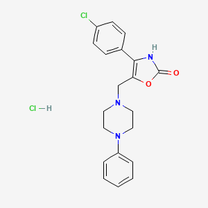 2(3H)-Oxazolone, 4-(4-chlorophenyl)-5-((4-phenyl-1-piperazinyl)methyl)-, monohydrochloride