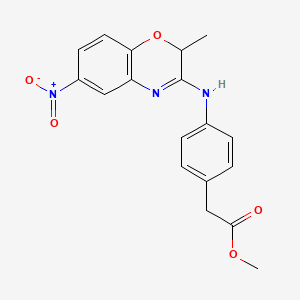 Methyl 4-((2-methyl-6-nitro-2H-1,4-benzoxazin-3-yl)amino)benzeneacetate