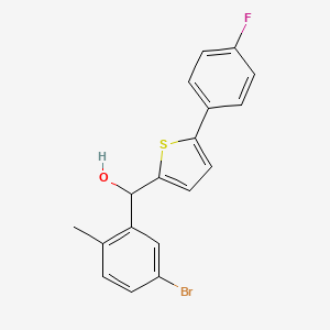 (5-bromo-2-methylphenyl)-[5-(4-fluorophenyl)thiophen-2-yl]methanol