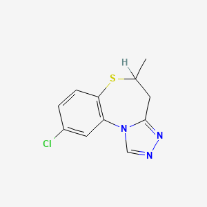 4,5-Dihydro-9-chloro-5-methyl-1,2,4-triazolo(3,4-d)-1,5-benzothiazepine