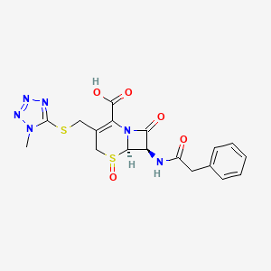 (6R,7R)-3-[(1-methyltetrazol-5-yl)sulfanylmethyl]-5,8-dioxo-7-[(2-phenylacetyl)amino]-5λ4-thia-1-azabicyclo[4.2.0]oct-2-ene-2-carboxylic acid