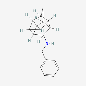 molecular formula C18H21N B12741032 8-(Benzylamino)pentacyclo(5.4.0.0(sup 2,6).0(sup 3,10).0(sup 5,9))undecane CAS No. 136375-93-4