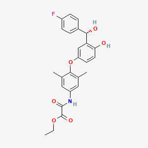 molecular formula C25H24FNO6 B12741086 Axitirome, (S)- CAS No. 156740-74-8