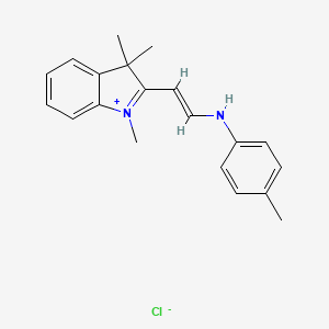 4-methyl-N-[(E)-2-(1,3,3-trimethylindol-1-ium-2-yl)ethenyl]aniline;chloride