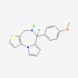 5,6-Dihydro-6-(4-methoxyphenyl)-4H-pyrrolo(1,2-a)thieno(2,3-f)(1,4)diazepine