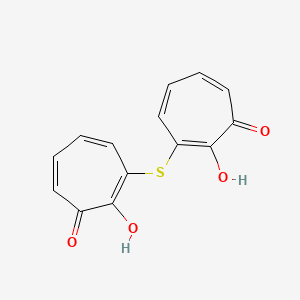 molecular formula C14H10O4S B12741183 2,4,6-Cycloheptatrien-1-one, 2,2'-thiobis(7-hydroxy- CAS No. 82131-75-7