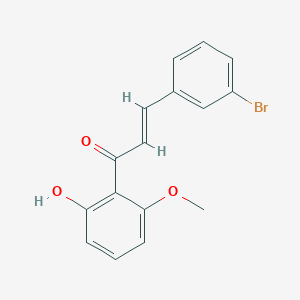 molecular formula C16H13BrO3 B12741196 (E)-3-(3-Bromophenyl)-1-(2-hydroxy-6-methoxy-phenyl)prop-2-en-1-one CAS No. 1251022-28-2