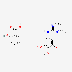 4,6-Dimethyl-2-(3,4,5-trimethoxyanilino)pyrimidine salicylate