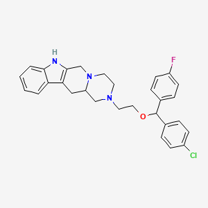 6-[2-[(4-chlorophenyl)-(4-fluorophenyl)methoxy]ethyl]-3,6,17-triazatetracyclo[8.7.0.03,8.011,16]heptadeca-1(10),11,13,15-tetraene