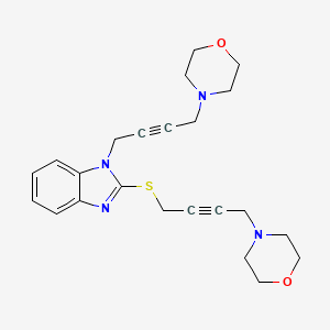 1H-Benzimidazole, 1-(4-(4-morpholinyl)-2-butynyl)-2-((4-(4-morpholinyl)-2-butynyl)thio)-