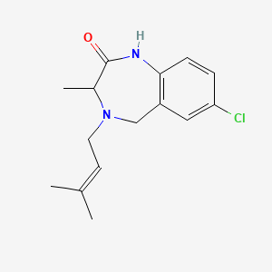 7-Chloro-3-methyl-4-(3-methyl-but-2-enyl)-1,3,4,5-tetrahydro-2H-1,4-benzodiazepin-2-one