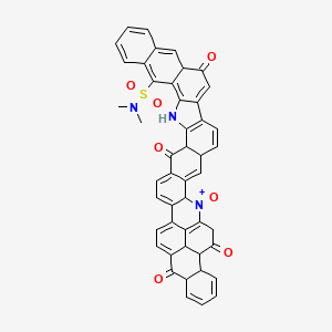 N,N-dimethyl-6,21,31,34,42-pentaoxo-9-aza-31-azoniadodecacyclo[33.10.2.02,30.05,29.07,27.08,24.010,23.011,20.013,18.032,46.036,41.043,47]heptatetraconta-1(45),2,4,8(24),10,12,14,16,18,22,25,28,32(46),37,39,43-hexadecaene-12-sulfonamide