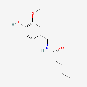 molecular formula C13H19NO3 B12741311 Pentanamide, N-((4-hydroxy-3-methoxyphenyl)methyl)- CAS No. 93094-25-8