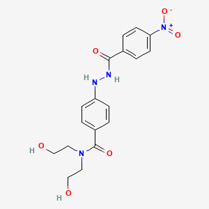 N,N-bis(2-hydroxyethyl)-4-[2-(4-nitrobenzoyl)hydrazinyl]benzamide