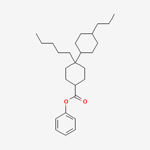 molecular formula C27H42O2 B12741337 trans-4-(4-Propylcyclohexyl)phenyl trans-4-pentylcyclohexanecarboxylate CAS No. 83242-82-4