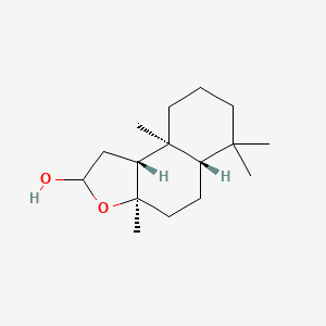 molecular formula C16H28O2 B12741361 Naphtho(2,1-b)furan-2-ol, dodecahydro-3a,6,6,9a-tetramethyl- CAS No. 52811-62-8