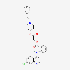 Benzoic acid, 2-((7-chloro-4-quinolinyl)amino)-, 2-oxo-2-((1-(2-phenylethyl)-4-piperidinyl)oxy)ethyl ester