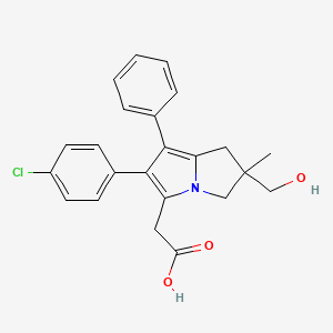 molecular formula C23H22ClNO3 B12741388 Licofelone metabolite M2 CAS No. 1033702-60-1