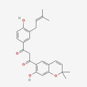 molecular formula C25H26O5 B12741405 Glycyrdione C CAS No. 142750-24-1