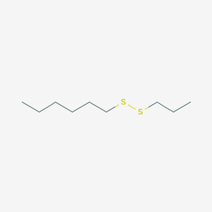 molecular formula C9H20S2 B12741415 Disulfide, hexyl propyl CAS No. 64580-54-7