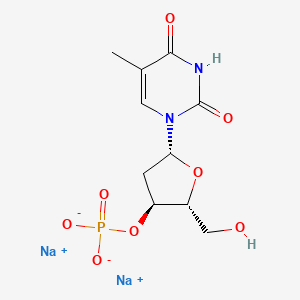 molecular formula C10H13N2Na2O8P B12741443 Disodium thymidine 3'-monophosphate CAS No. 68698-19-1