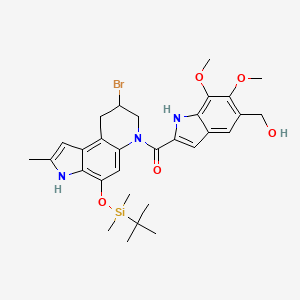 3H-Pyrrolo(3,2-f)quinoline, 6,7,8,9-tetrahydro-8-bromo-4-(((1,1-dimethylethyl)dimethylsilyl)oxy)-2-methyl-6-((5,6,7-trimethoxy-1H-indol-2-yl)carbonyl)-