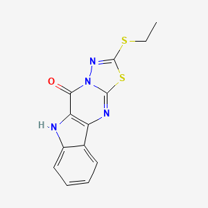 13-ethylsulfanyl-14-thia-8,11,12,16-tetrazatetracyclo[7.7.0.02,7.011,15]hexadeca-1(9),2,4,6,12,15-hexaen-10-one