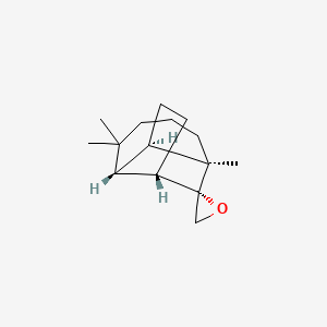 molecular formula C15H24O B12741496 Spiro(1,4-methanoazulene-9,2'-oxirane), decahydro-4,8,8-trimethyl- CAS No. 41530-82-9