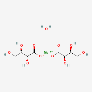 molecular formula C8H16MgO11 B12741561 Magnesium L-threonate monohydrate CAS No. 500304-76-7