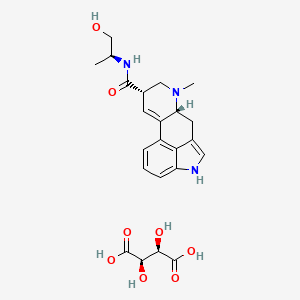 molecular formula C23H29N3O8 B12741598 (6aR,9S)-N-[(2S)-1-hydroxypropan-2-yl]-7-methyl-6,6a,8,9-tetrahydro-4H-indolo[4,3-fg]quinoline-9-carboxamide;(2R,3R)-2,3-dihydroxybutanedioic acid CAS No. 75088-32-3