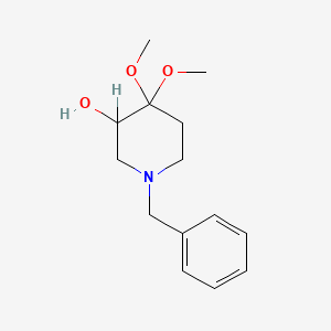 molecular formula C14H21NO3 B1274167 1-苄基-4,4-二甲氧基哌啶-3-醇 CAS No. 83763-31-9