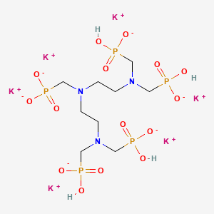 molecular formula C9H22K6N3O15P5 B12741734 Hexapotassium tetrahydrogen (((phosphonatomethyl)imino)bis(ethane-2,1-diylnitrilobis(methylene)))tetrakisphosphonate CAS No. 93841-77-1