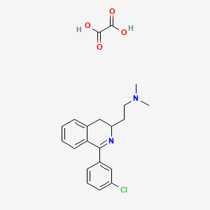 molecular formula C21H23ClN2O4 B12741864 2-[1-(3-chlorophenyl)-3,4-dihydroisoquinolin-3-yl]-N,N-dimethylethanamine;oxalic acid CAS No. 83658-35-9