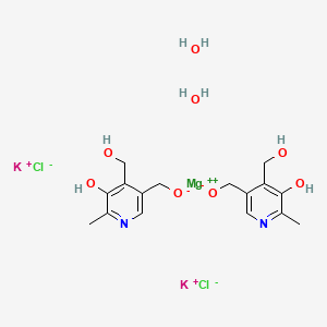 Magnesium, dichlorobis(5-hydroxy-6-methyl-3,4-pyridinedimethanol-N1)-, dipotassium salt, dihydrate, (T-4)-